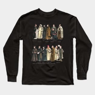 Orders of Religious from an Antique Illustration Long Sleeve T-Shirt